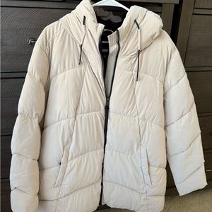 DKNY Off-White Quilted Jacket